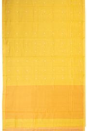 Yellow Handloom Chanderi Silk Cotton Saree