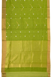 Green Chanderi Silk Cotton Saree 10075374