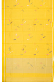 Yellow Chanderi Silk Cotton Saree 10075376