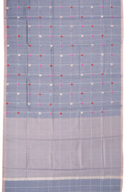 Grey Chanderi Silk Cotton Saree 10075379