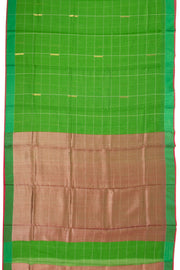 Green Chanderi Silk Cotton Saree 10075380