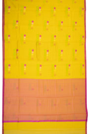 Yellow Chanderi Silk Cotton Saree 10075382