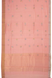 Peach Chanderi Silk Cotton Saree 10075383