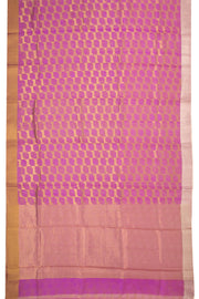 Pink Chanderi Jaal Design Silk Saree 10075384