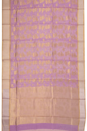 Lavender Chanderi Jaal Design Silk Saree 10075387