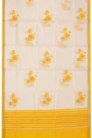 Yellow Chanderi Silk Cotton 2 Piece Salwar Suit Material 10075392