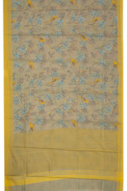 Green Chanderi Printed Silk Cotton Saree 10075932