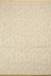 Off White Printed Handloom Chanderi Silk Cotton Saree - Avishya