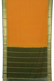Mango Yellow Mysore Crepe Silk Saree - Avishya