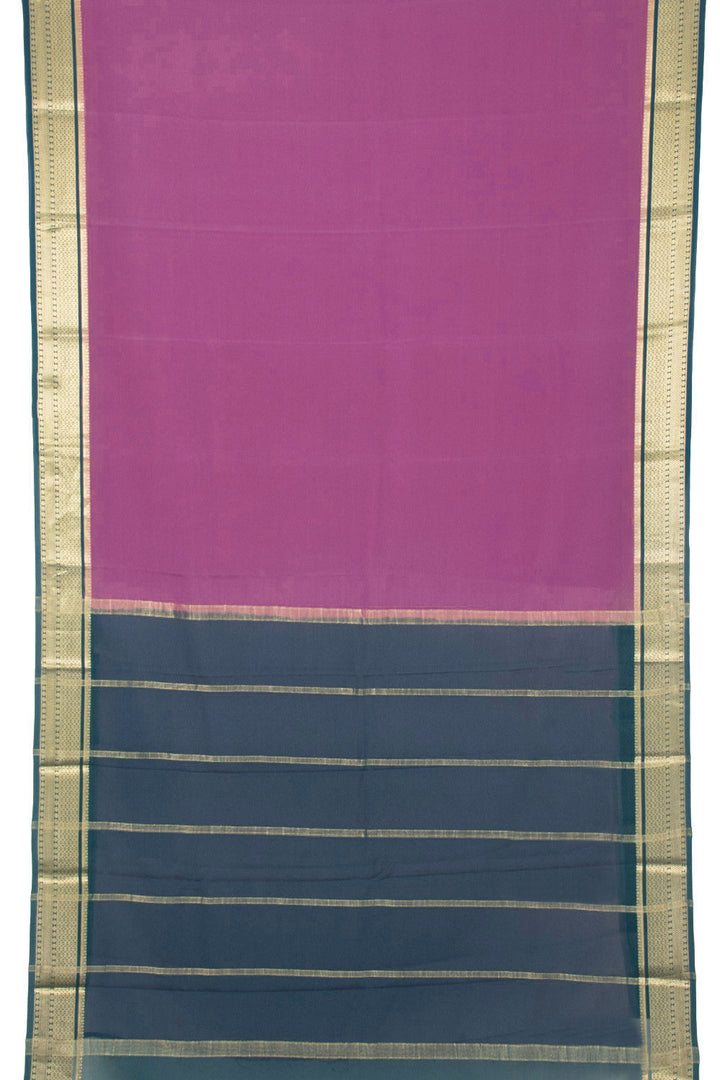 Mauve Purple Mysore Crepe Silk Saree - Avishya