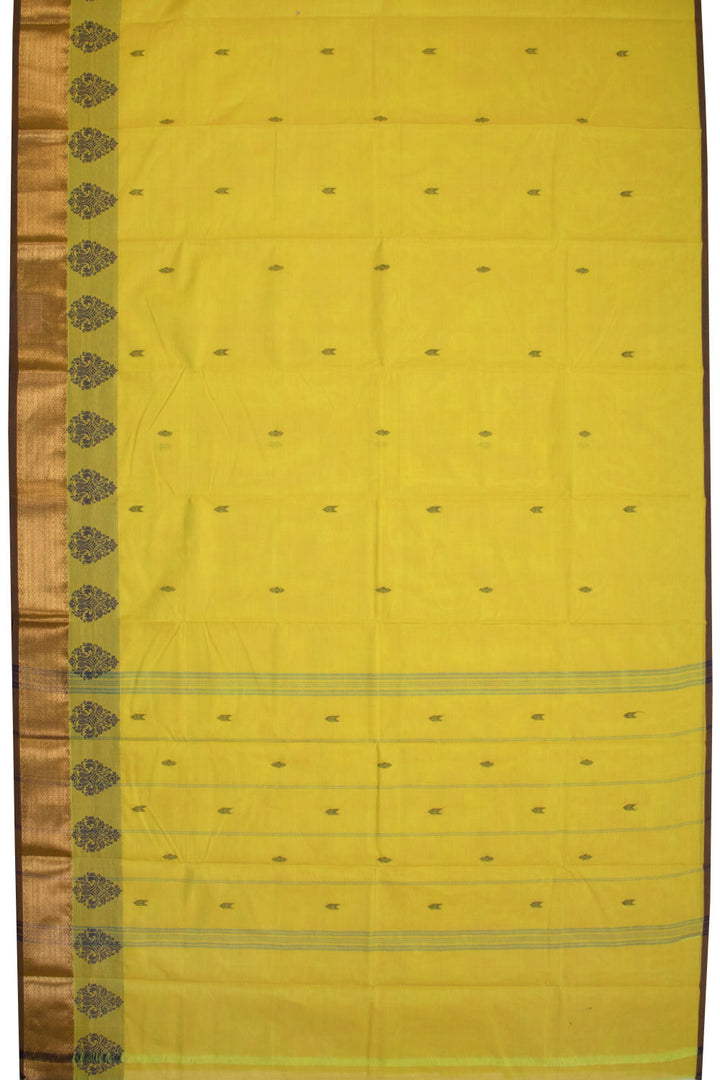 Yellow Handloom Chettinad Cotton Saree 10070014