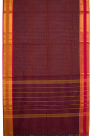 Maroon Handloom Chettinad Cotton Saree 10072410