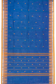 Blue Handloom Chettinad Cotton Saree 10072596