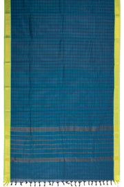 Blue Handloom Chettinad Cotton Saree 10072630