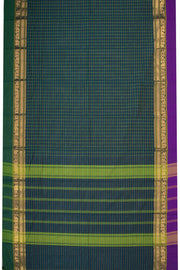 Green Handloom Chettinad Cotton Saree Without Blouse 10075063
