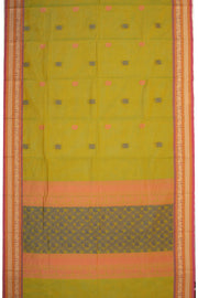 Green Handloom Chettinad Cotton Saree 10075068