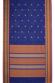 Blue Handloom Chettinad Cotton Saree 10075069