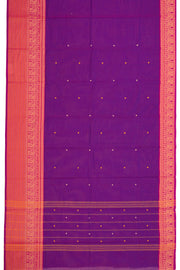 Purple Handloom Chettinad Cotton Saree 10075072