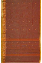 Maroon Handloom Chettinad Cotton Saree 10075075