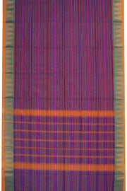 Purple Handloom Chettinad Cotton Saree 10075078