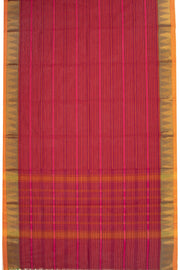 Maroon Handloom Chettinad Cotton Saree 10075080