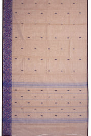 Beige Handloom Chettinad Cotton Saree 10075082