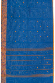Blue Handloom Chettinad Cotton Saree 10075084