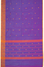 Purple Handloom Chettinad Cotton Saree 10075085
