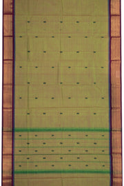 Green Handloom Chettinad Cotton Saree 10075089