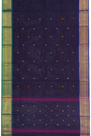 Blue Handloom Chettinad Cotton Saree 10075109