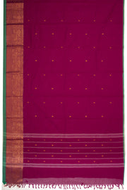 Magenta Handloom Chettinad Cotton Saree 10075110