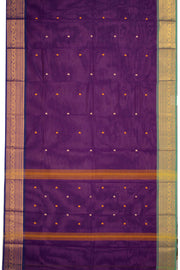Purple Handloom Chettinad Cotton Saree 10075113
