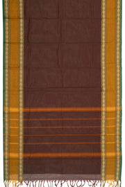 Maroon Handloom Chettinad Cotton Saree 10075114