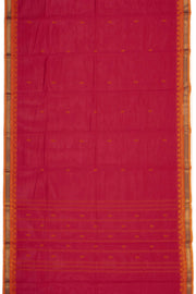 Red Handloom Chettinad Cotton Saree 10075117