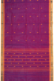 Purple Handloom Chettinad Cotton Saree 10075118