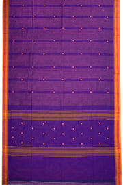 Purple Handloom Chettinad Cotton Saree Without Blouse 10075132