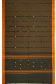 Green Handloom Chettinad Cotton Saree Without Blouse 10075134