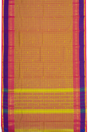 Orange Handloom Chettinad Cotton Saree Without Blouse 10075138