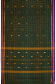 Green Handloom Chettinad Cotton Saree Without Blouse 10075140