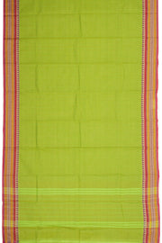 Green Handloom Chettinad Cotton Saree Without Blouse 10075146