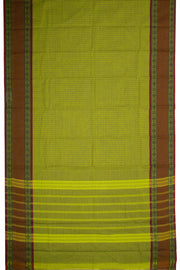 Green Handloom Chettinad Cotton Saree Without Blouse 10075155