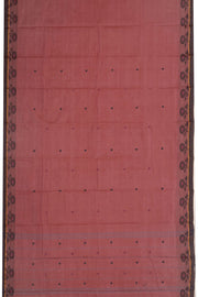 Mauve Handloom Chettinad Cotton Saree Without Blouse 10075159