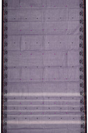 Mauve Handloom Chettinad Cotton Saree Without Blouse 10075163