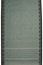 Grey Handloom Chettinad Cotton Saree Without Blouse 10075164