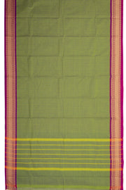 Green Handloom Chettinad Cotton Saree Without Blouse 10075170