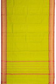 Green Handloom Chettinad Cotton Saree Without Blouse 10075172