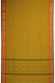 Yellow Handloom Chettinad Cotton Saree Without Blouse 10075174
