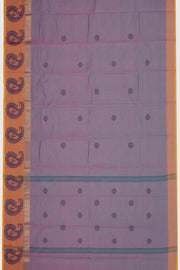 Violet Handloom Chettinad Cotton Saree Without Blouse 10075182