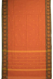 Orange Handloom Chettinad Cotton Saree Without Blouse 10075184