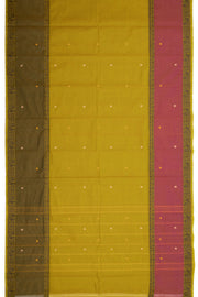 Yellow Handloom Chettinad Cotton Saree Without Blouse 10075188